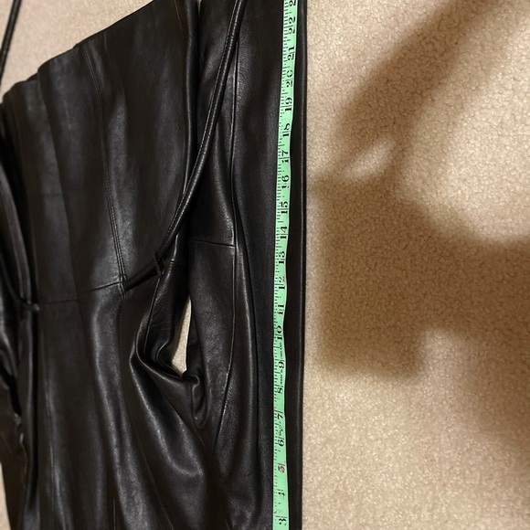 Leather Coat/Jacket with Tie Belt, Size Small, JLC New York - Picture 7 of 7